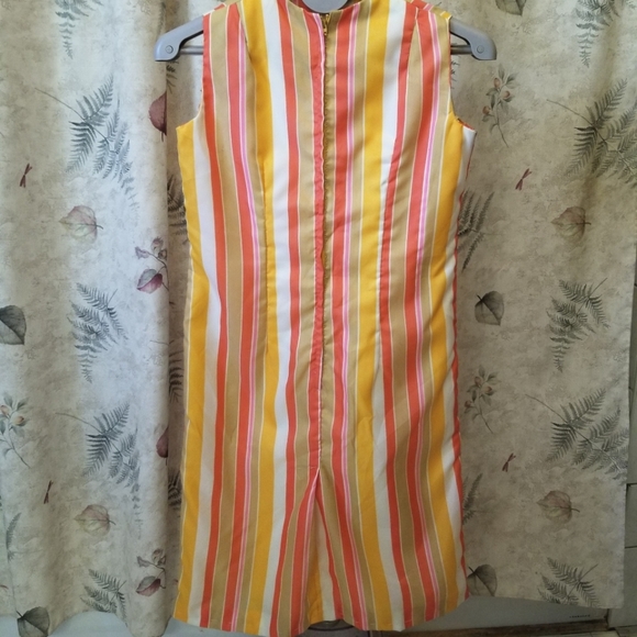Vintage retro 60s homemade striped dress - Picture 2 of 4